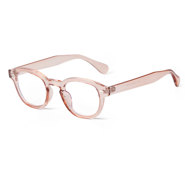 Fashion Transparent Blue Round Sunglasses Women Men 2024 Retro Rivet Tortoise Small Square Sun Glasses UV400 Lunettes De Soleil