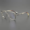 Men's Pilot Fashion Square Glasses Frame Titanium Luxury Women Optical Prescription Multifocal High Quality Myopia Glasses