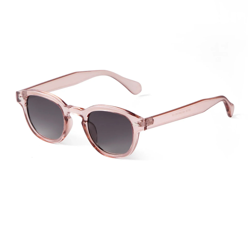 Fashion Transparent Blue Round Sunglasses Women Men 2024 Retro Rivet Tortoise Small Square Sun Glasses UV400 Lunettes De Soleil