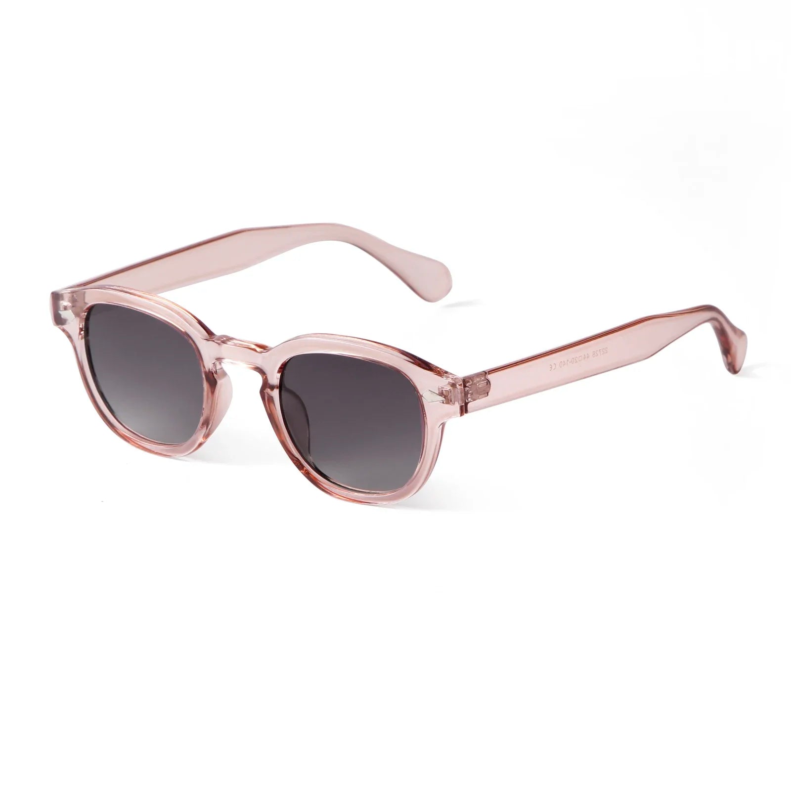 Fashion Transparent Blue Round Sunglasses Women Men 2024 Retro Rivet Tortoise Small Square Sun Glasses UV400 Lunettes De Soleil