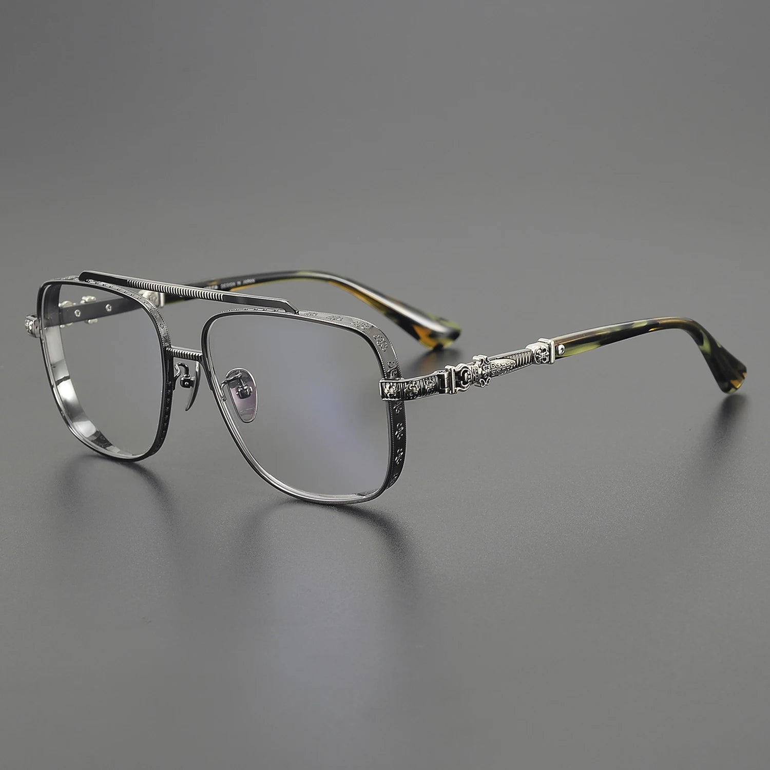 Men's Pilot Fashion Square Glasses Frame Titanium Luxury Women Optical Prescription Multifocal High Quality Myopia Glasses
