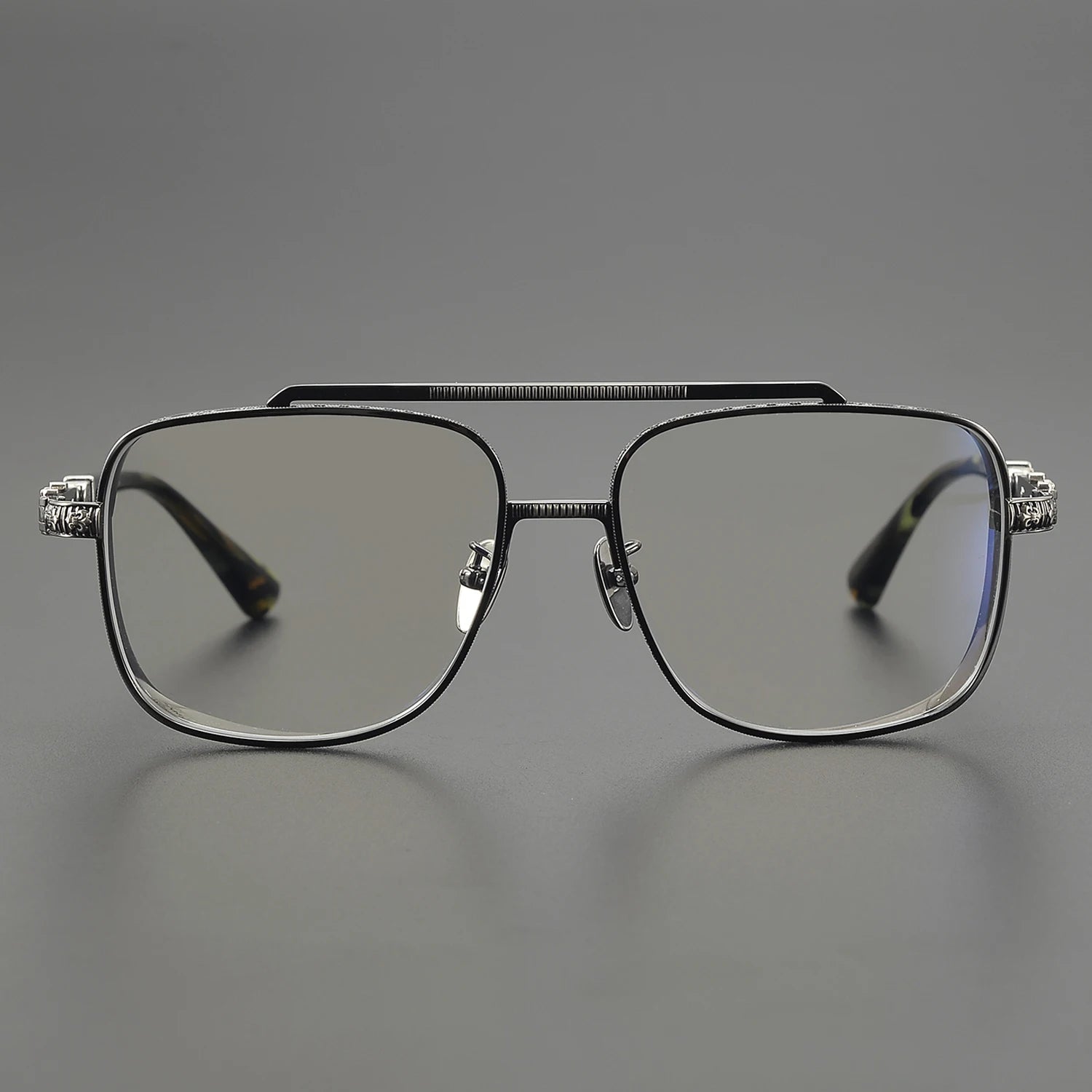 Men's Pilot Fashion Square Glasses Frame Titanium Luxury Women Optical Prescription Multifocal High Quality Myopia Glasses
