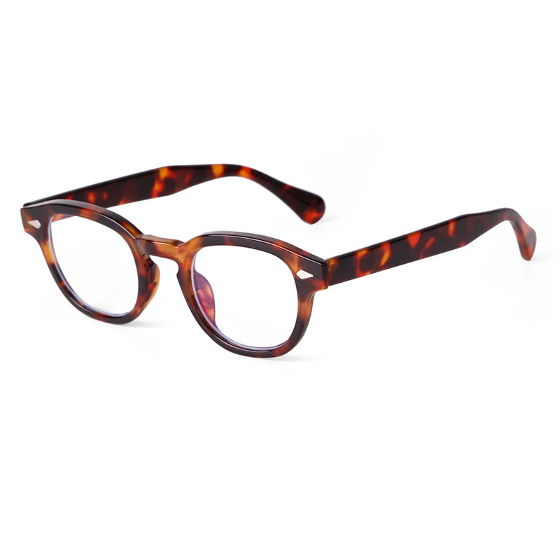 Fashion Transparent Blue Round Sunglasses Women Men 2024 Retro Rivet Tortoise Small Square Sun Glasses UV400 Lunettes De Soleil